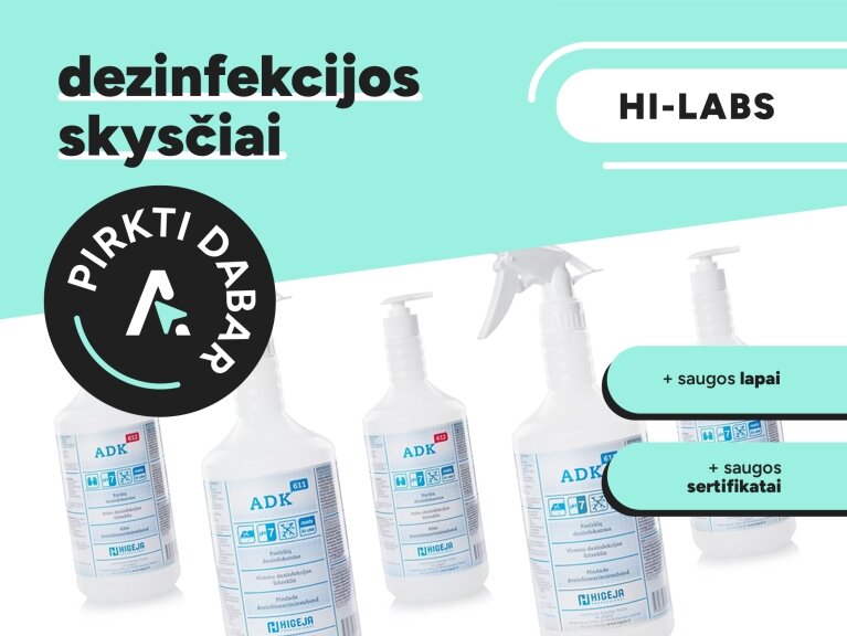 HI-LABS dezinfekcijos priemonės ir skysčiai