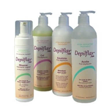 DEPILFLAX emulsija stabdanti plaukelių įaugimą po depiliacijos su meliono ekstraktais, 500 ml. DEPILFLAX emulsija stabdanti plaukelių įaugimą po depiliacijos su meliono ekstraktais, 500 ml.