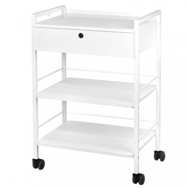 GIOVANNI CLASSIC 1019A profesionalus kosmetologinis vežimėlis, baltos spalvos GIOVANNI CLASSIC 1019A profesionalus kosmetologinis vežimėlis, baltos spalvos