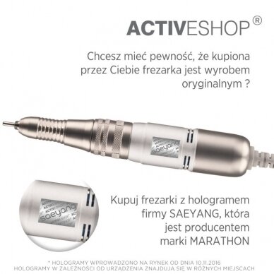 SAEYANG elektrinė nagų freza manikiūrui MARATHON MIGHTY + SH20N 4 SAEYANG elektrinė nagų freza manikiūrui MARATHON MIGHTY + SH20N 4