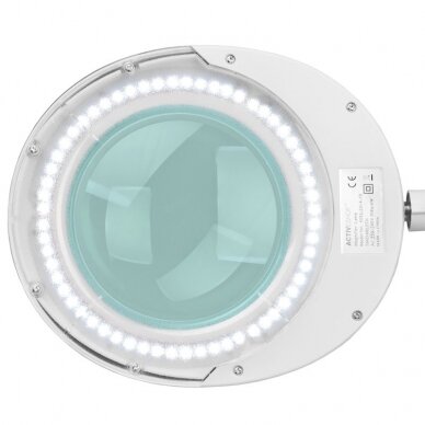 ELEGANTE RED LINE profesionali kosmetologinė lempa-lupa 6025 60 LED SMD 5D (tvirtinama prie paviršių), baltos spalvos 1
