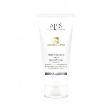 APIS EXCLUSIVE TERAPIS šviesinanti kaukė su aukso dumbliais ir ikrais, 200 ml. APIS EXCLUSIVE TERAPIS šviesinanti kaukė su aukso dumbliais ir ikrais, 200 ml.