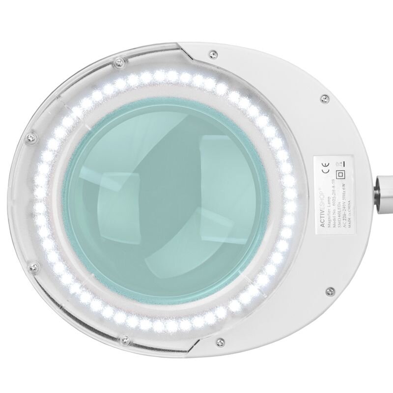 ELEGANTE RED LINE profesionali kosmetologinė lempa-lupa 6025 60 LED SMD 5D (tvirtinama prie paviršių), baltos spalvos 1 ELEGANTE RED LINE profesionali kosmetologinė lempa-lupa 6025 60 LED SMD 5D (tvirtinama prie paviršių), baltos spalvos 1