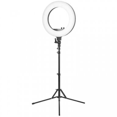 Profesionali lempa makiažo meistrams LED RING LIGHT stovas + telefono laikiklis + šviesos reguliavimas 18" (48w) Profesionali lempa makiažo meistrams LED RING LIGHT stovas + telefono laikiklis + šviesos reguliavimas 18" (48w)