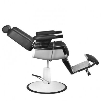 Profesionali barberio kėdė kirpykloms ir grožio salonams GABBIANO ROYAL, juodos spalvos 8 Profesionali barberio kėdė kirpykloms ir grožio salonams GABBIANO ROYAL, juodos spalvos 8