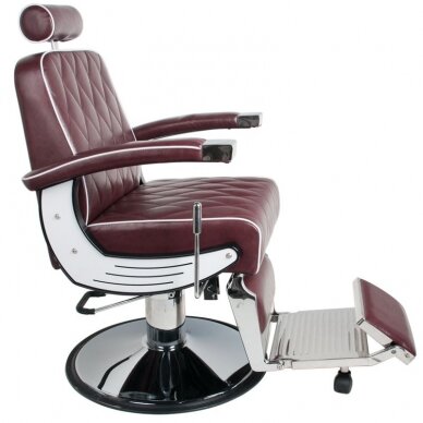 Profesionali barberio kėdė kirpykloms ir grožio salonams GABBIANO IMPERIAL, bordinės spalvos 1 Profesionali barberio kėdė kirpykloms ir grožio salonams GABBIANO IMPERIAL, bordinės spalvos 1