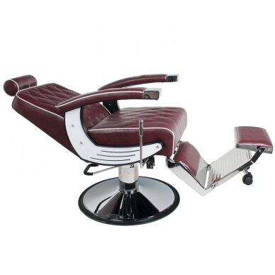 Profesionali barberio kėdė kirpykloms ir grožio salonams GABBIANO IMPERIAL, bordinės spalvos 2 Profesionali barberio kėdė kirpykloms ir grožio salonams GABBIANO IMPERIAL, bordinės spalvos 2