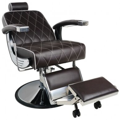 Profesionali barberio kėdė kirpykloms ir grožio salonams GABBIANO IMPERIAL, rudos spalvos 3 Profesionali barberio kėdė kirpykloms ir grožio salonams GABBIANO IMPERIAL, rudos spalvos 3