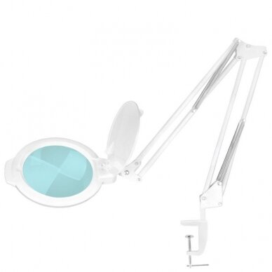 Profesionali kosmetologinė LED lempa lupa MOONLIGHT 8013/6", tvirtinama prie paviršių, baltos spalvos Profesionali kosmetologinė LED lempa lupa MOONLIGHT 8013/6", tvirtinama prie paviršių, baltos spalvos