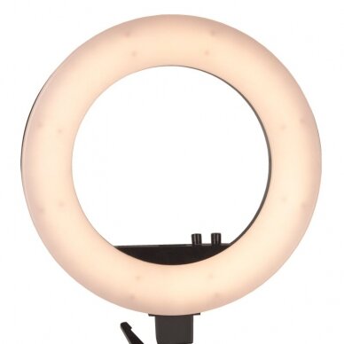 Profesionali lempa makiažo meistrams LED RING LIGHT stovas + telefono laikiklis + šviesos reguliavimas 18" (48w) 4 Profesionali lempa makiažo meistrams LED RING LIGHT stovas + telefono laikiklis + šviesos reguliavimas 18" (48w) 4