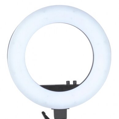 Profesionali lempa makiažo meistrams LED RING LIGHT stovas + telefono laikiklis + šviesos reguliavimas 18" (48w) 5 Profesionali lempa makiažo meistrams LED RING LIGHT stovas + telefono laikiklis + šviesos reguliavimas 18" (48w) 5