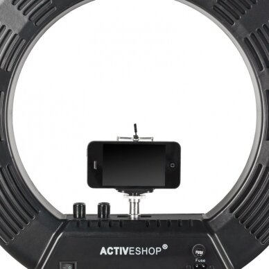 Profesionali lempa makiažo meistrams LED RING LIGHT stovas + telefono laikiklis + šviesos reguliavimas 18" (48w) 7 Profesionali lempa makiažo meistrams LED RING LIGHT stovas + telefono laikiklis + šviesos reguliavimas 18" (48w) 7
