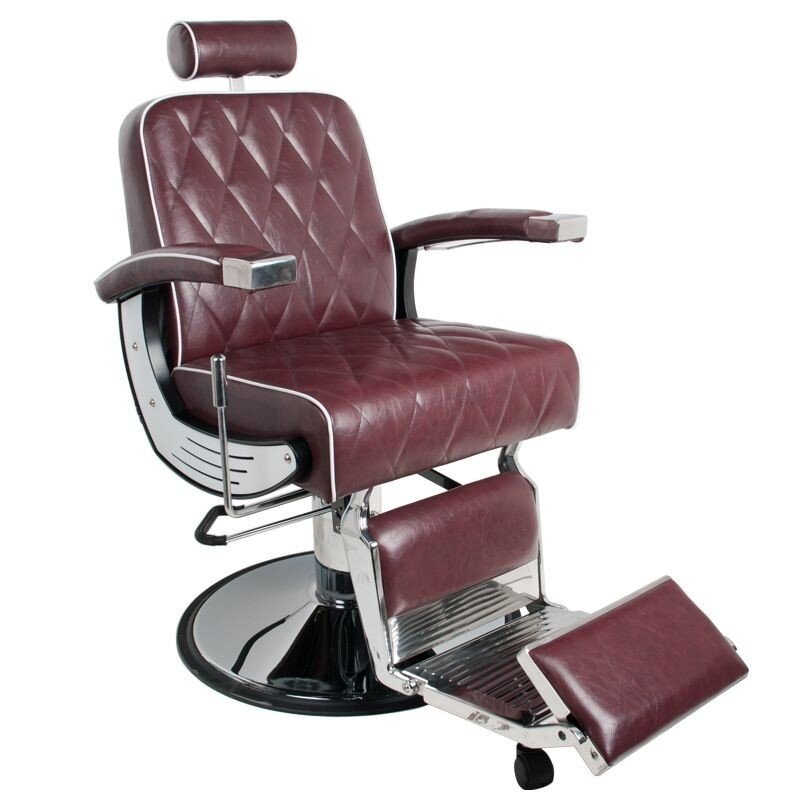 Profesionali barberio kėdė kirpykloms ir grožio salonams GABBIANO IMPERIAL, bordinės spalvos Profesionali barberio kėdė kirpykloms ir grožio salonams GABBIANO IMPERIAL, bordinės spalvos