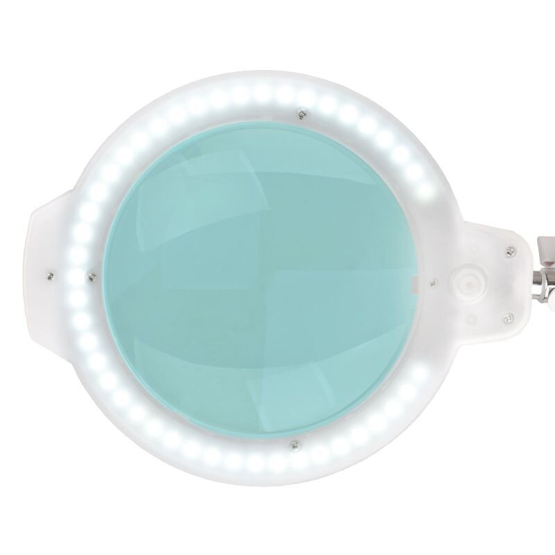 Profesionali kosmetologinė LED lempa lupa MOONLIGHT 8013/6", tvirtinama prie paviršių, baltos spalvos 2 Profesionali kosmetologinė LED lempa lupa MOONLIGHT 8013/6", tvirtinama prie paviršių, baltos spalvos 2