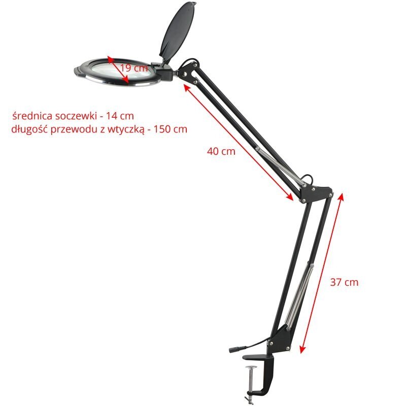 Profesionali kosmetologinė LED lempa lupa MOONLIGHT 8013/6", tvirtinama prie paviršių, baltos spalvos 3 Profesionali kosmetologinė LED lempa lupa MOONLIGHT 8013/6", tvirtinama prie paviršių, baltos spalvos 3