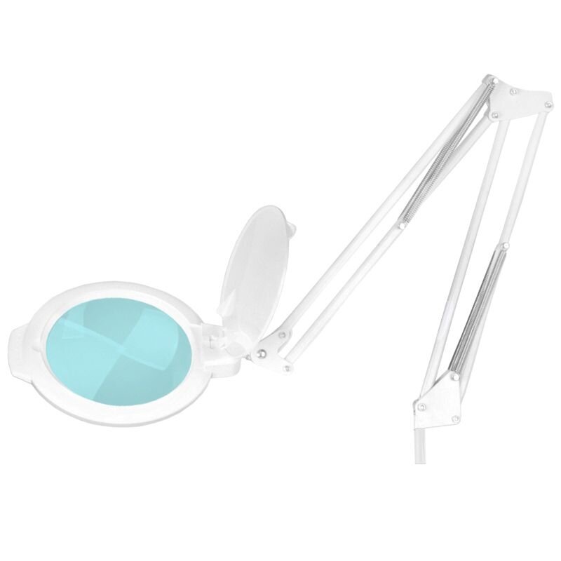 Profesionali kosmetologinė LED lempa - lupa MOONLIGHT 8013/6, baltos spalvos (su stovu) 1 Profesionali kosmetologinė LED lempa - lupa MOONLIGHT 8013/6, baltos spalvos (su stovu) 1