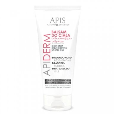 APIS APIDERM regeneruojantis ir maitinantis balzamas kūnui po chemio ir radio terapijų, 200 ml.