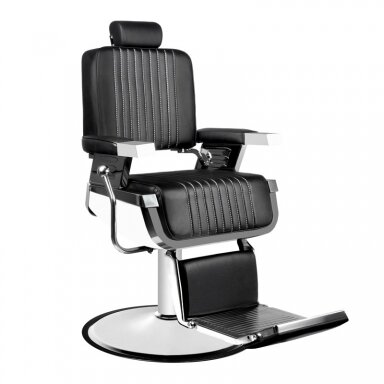 Profesionali barberio kėdė kirpykloms ir barbershopams HAIR SYSTEM ROYAL X, juodos spalvos Profesionali barberio kėdė kirpykloms ir barbershopams HAIR SYSTEM ROYAL X, juodos spalvos