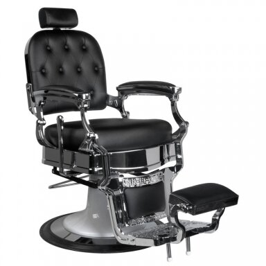 Profesionali barberio kėdė kirpykloms ir grožio salonams GABBIANO ERNESTO BLACK Profesionali barberio kėdė kirpykloms ir grožio salonams GABBIANO ERNESTO BLACK
