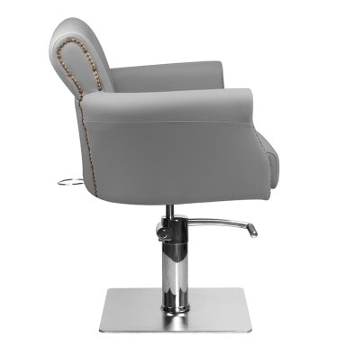 Profesionali kirpyklos kėdė HAIR SYSTEM BER 8541, pilkos spalvos