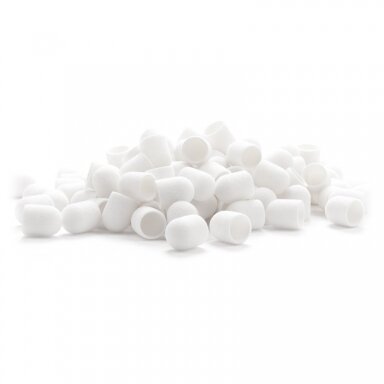 EXO PROFESSIONAL abrazyviniai antgaliai pedikiūro procedūroms 13mm/ #150, 100 vnt. HARD CAP WHITE EXO PROFESSIONAL abrazyviniai antgaliai pedikiūro procedūroms 13mm/ #150, 100 vnt. HARD CAP WHITE