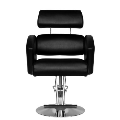Profesionali kirpyklos kėdė HAIR SYSTEM HS02, juodos spalvos