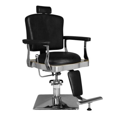 Profesionali barberio kėdė kirpykloms ir grožio salonams SM180, juodos spalvos