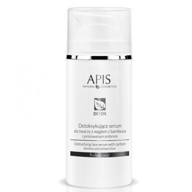 APIS DETOX detoksikuojantis veido serumas su bambuko anglimi ir jonizuotu sidabru, 100 ml. APIS DETOX detoksikuojantis veido serumas su bambuko anglimi ir jonizuotu sidabru, 100 ml.