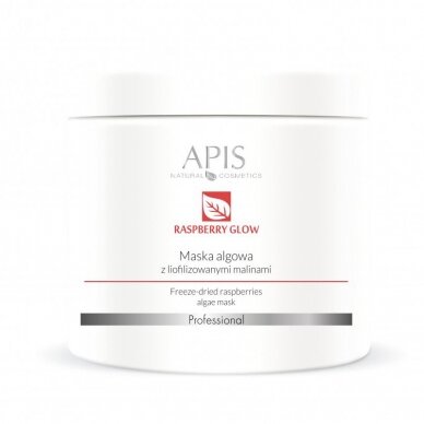 APIS RASPBERRY GLOW regenuoruojanti ir drėkinanti alginatinė dumblių kaukė su liofilizuotomis avietėmis, 200 g. APIS RASPBERRY GLOW regenuoruojanti ir drėkinanti alginatinė dumblių kaukė su liofilizuotomis avietėmis, 200 g.