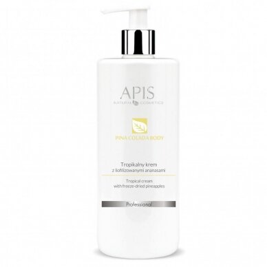 APIS PINA COLADA anticeliulitinis kūno kremas su liofilizuotais ananasais, 500 ml APIS PINA COLADA anticeliulitinis kūno kremas su liofilizuotais ananasais, 500 ml
