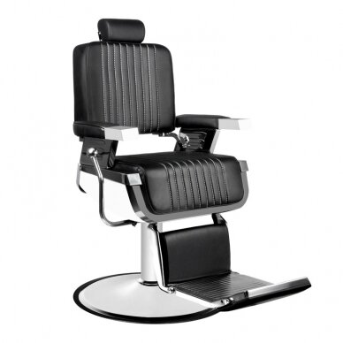 Profesionali barberio kėdė kirpykloms ir barbershopams HAIR SYSTEM ROYAL X, juodos spalvos Profesionali barberio kėdė kirpykloms ir barbershopams HAIR SYSTEM ROYAL X, juodos spalvos