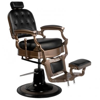 Profesionali barberio kėdė kirpykloms ir grožio salonams GABBIANO OLD ERNESTO BLACK 2