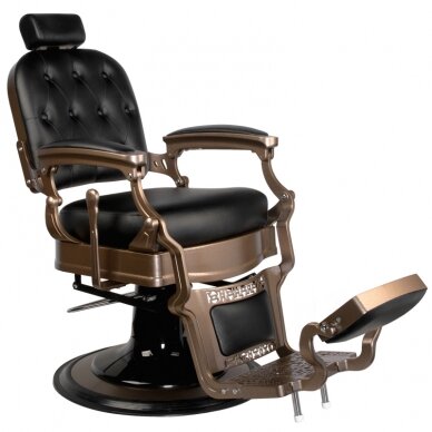 Profesionali barberio kėdė kirpykloms ir grožio salonams GABBIANO OLD ERNESTO BLACK 3 Profesionali barberio kėdė kirpykloms ir grožio salonams GABBIANO OLD ERNESTO BLACK 3