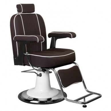 Profesionali barberio kėdė kirpykloms ir grožio salonams GABBIANO AMADEO, rudos spalvos Profesionali barberio kėdė kirpykloms ir grožio salonams GABBIANO AMADEO, rudos spalvos