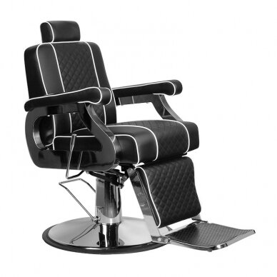 Profesionali barberio kėdė kirpykloms ir grožio salonams GABBIANO PAULO, juodos spalvos Profesionali barberio kėdė kirpykloms ir grožio salonams GABBIANO PAULO, juodos spalvos