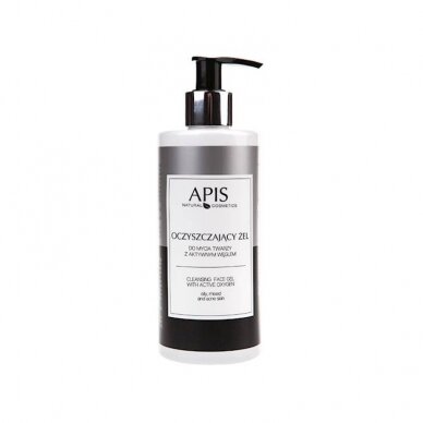 APIS valomasis veido prausimosi gelis su aktyviąja anglimi 300ml. APIS valomasis veido prausimosi gelis su aktyviąja anglimi 300ml.