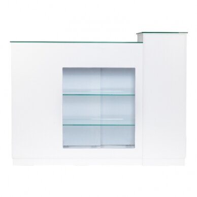 Profesionalus laukiamojo stalas - recepcija su vitrina 2in1, GABBIANO Q-0333 1 Profesionalus laukiamojo stalas - recepcija su vitrina 2in1, GABBIANO Q-0333 1