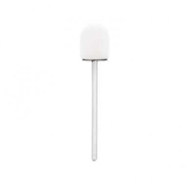 EXO PROFESSIONAL abrazyviniai antgaliai pedikiūro procedūroms 10mm/#80, 500 vnt. HARD CAP WHITE 1