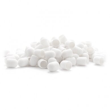 EXO PROFESSIONAL abrazyviniai antgaliai pedikiūro procedūroms 13mm/ #150, 100 vnt. HARD CAP WHITE EXO PROFESSIONAL abrazyviniai antgaliai pedikiūro procedūroms 13mm/ #150, 100 vnt. HARD CAP WHITE