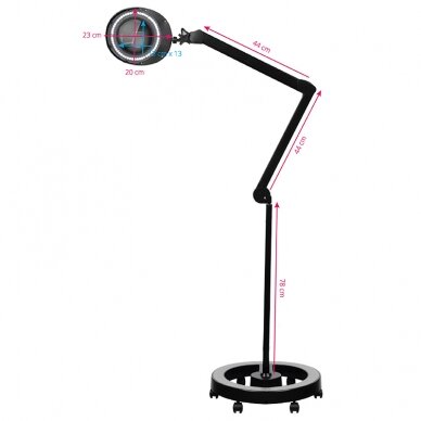 ELEGANTE RED LINE profesionali kosmetologinė LED lempa - lupa ELEGANTE 6025 60 SMD 5D, juodos spalvos (su stovu) 5 ELEGANTE RED LINE profesionali kosmetologinė LED lempa - lupa ELEGANTE 6025 60 SMD 5D, juodos spalvos (su stovu) 5