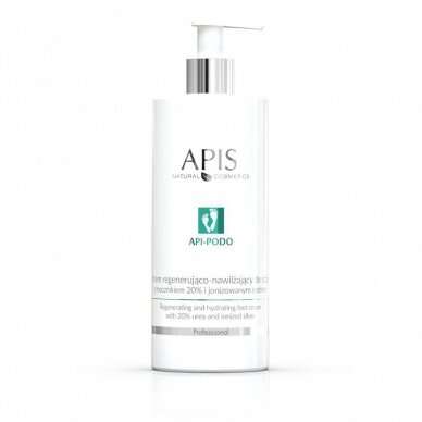 APIS PODO pėdų kremas drėkinantis, regeneruojantis su 20 % šlapalu ir jonizuotu sidabru, 500 ml. APIS PODO pėdų kremas drėkinantis, regeneruojantis su 20 % šlapalu ir jonizuotu sidabru, 500 ml.