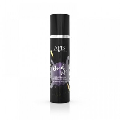 APIS BODY MIST GOOD LIFE švytėjimo ir drėgmės suteikianti kūno dulksna su hialurono rūgštimis, 150 ml APIS BODY MIST GOOD LIFE švytėjimo ir drėgmės suteikianti kūno dulksna su hialurono rūgštimis, 150 ml