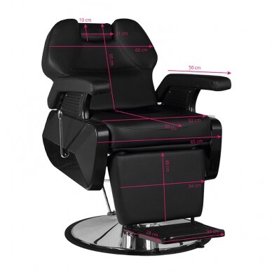 Profesionali barberio kėdė kirpykloms ir grožio salonams HAIR SYSTEM NEW YORK 5 Profesionali barberio kėdė kirpykloms ir grožio salonams HAIR SYSTEM NEW YORK 5