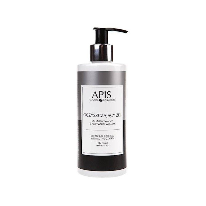 APIS valomasis veido prausimosi gelis su aktyviąja anglimi 300ml. APIS valomasis veido prausimosi gelis su aktyviąja anglimi 300ml.