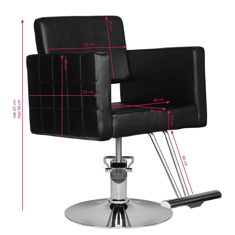 Profesionali kirpyklos kėdė HAIR SYSTEM HS33, juodos spalvos 4 Profesionali kirpyklos kėdė HAIR SYSTEM HS33, juodos spalvos 4