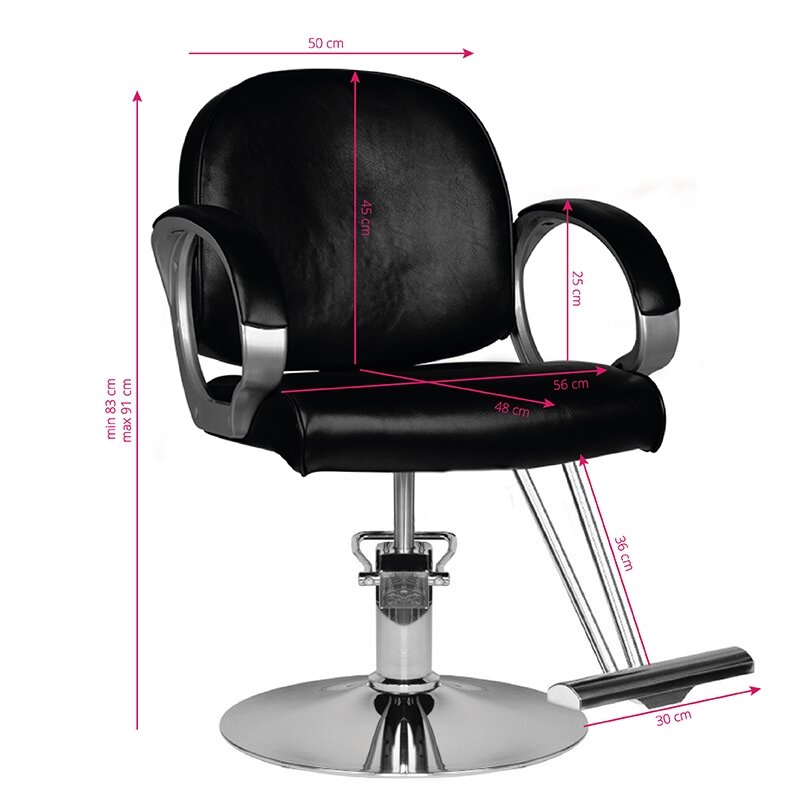 Profesionali kirpyklos kėdė HAIR SYSTEM HS00, juodos spalvos 4 Profesionali kirpyklos kėdė HAIR SYSTEM HS00, juodos spalvos 4