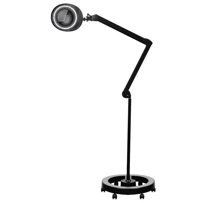 ELEGANTE RED LINE profesionali kosmetologinė LED lempa - lupa ELEGANTE 6025 60 SMD 5D, juodos spalvos (su stovu) 1 ELEGANTE RED LINE profesionali kosmetologinė LED lempa - lupa ELEGANTE 6025 60 SMD 5D, juodos spalvos (su stovu) 1