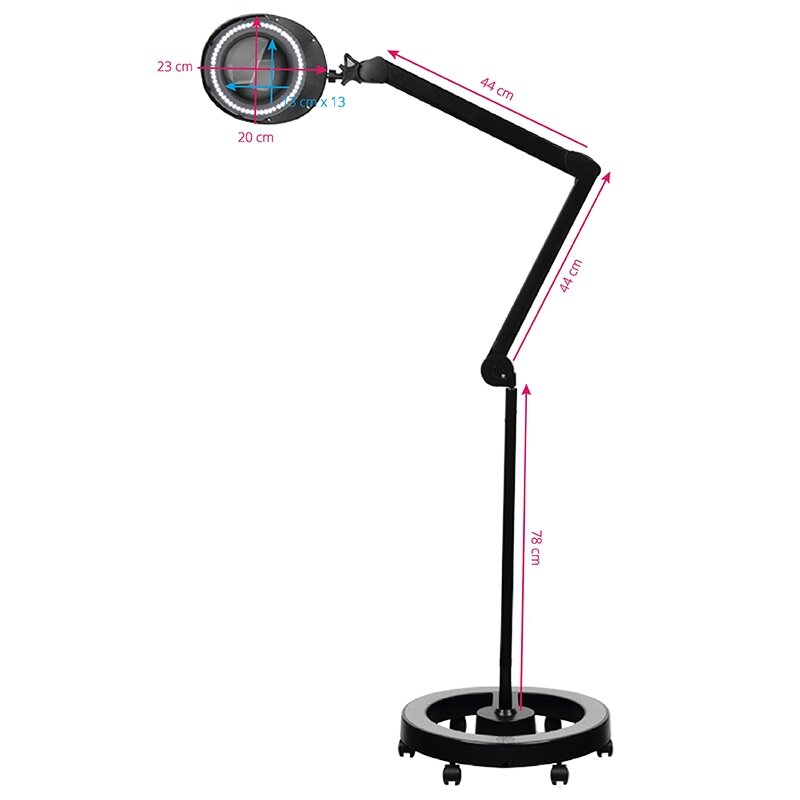 ELEGANTE RED LINE profesionali kosmetologinė LED lempa - lupa ELEGANTE 6025 60 SMD 5D, juodos spalvos (su stovu) 5 ELEGANTE RED LINE profesionali kosmetologinė LED lempa - lupa ELEGANTE 6025 60 SMD 5D, juodos spalvos (su stovu) 5