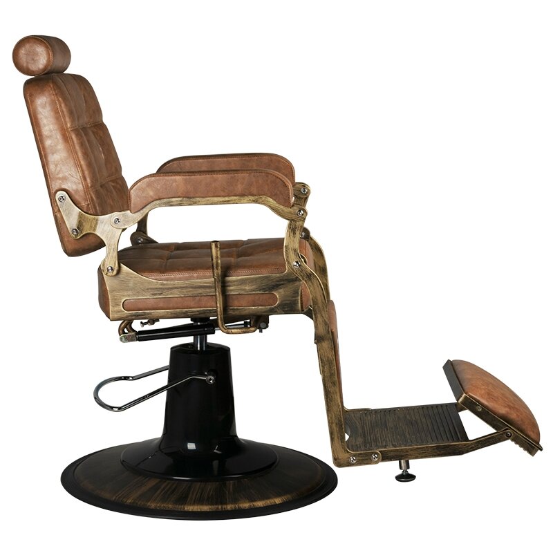 Profesionali barberio kėdė BOSS OLD LEATHER, šviesiai rudos spalvos 6 Profesionali barberio kėdė BOSS OLD LEATHER, šviesiai rudos spalvos 6