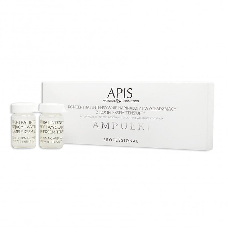 APIS PROFESSIONAL koncentratas su TENS UP kompleksu ampulėse veido stangrumui ir švytėjimui, 5 x 5 ml. APIS PROFESSIONAL koncentratas su TENS UP kompleksu ampulėse veido stangrumui ir švytėjimui, 5 x 5 ml.